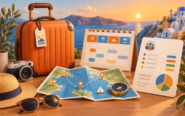 Group Trip Itinerary and Shared Expense Spreadsheet Templates